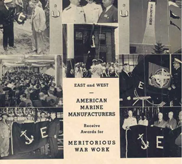 A vintage postcard of the American marine manufacturers