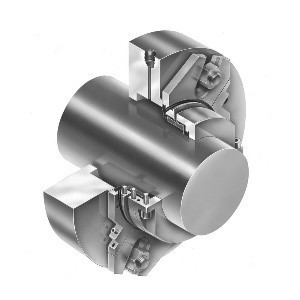 A close-up of a metal cylinder