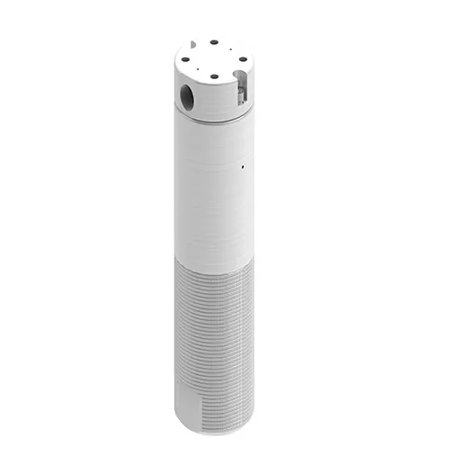 A white cylinder with a small hole in the top