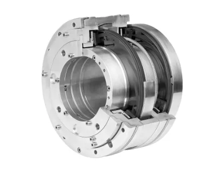 A close up of a metal bearing unit