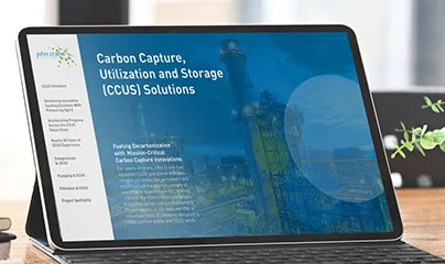 John Crane interactive brochure tilted "Carbon Capture Utilization and Storage (CCUS) Solutions"