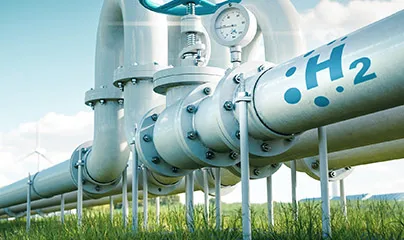 A group of pipes with the word H2 on them (1)