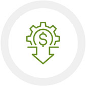 A green icon with a dollar sign on it