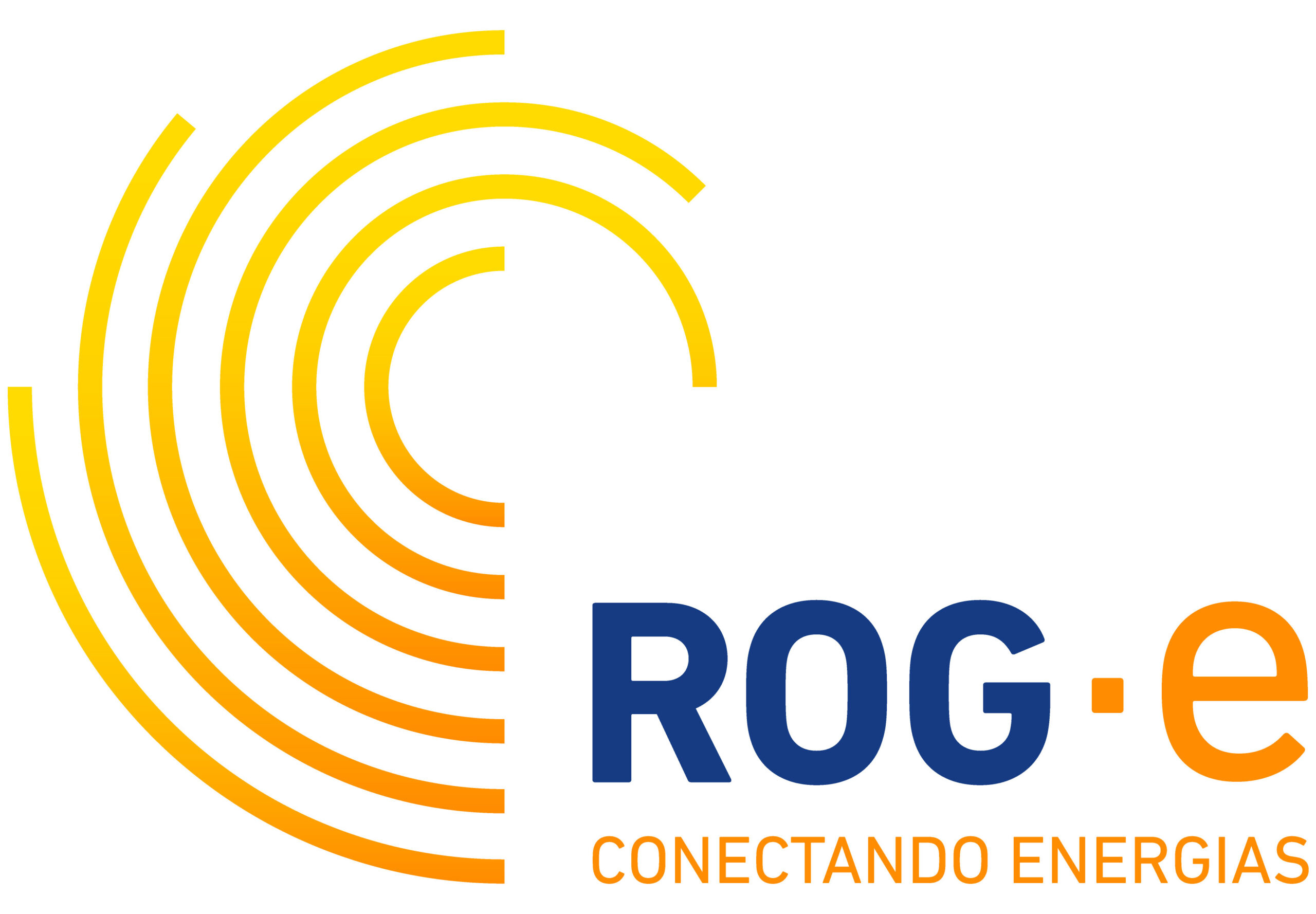 ROG-e logo with orange and yellow colours