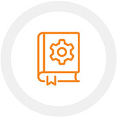 A book with gears on it