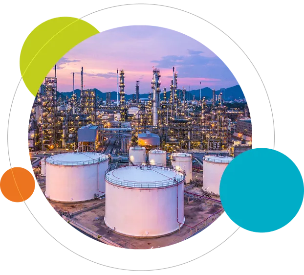 Circular Factory At Dusk