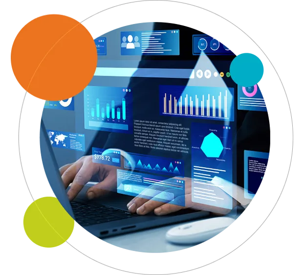 Circular Screen Of Data