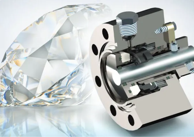 A diamond is shown with a seal