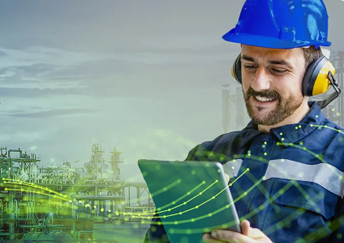 Male Engineer Beside Factory